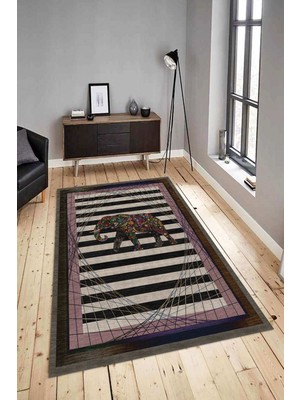 Napoli Home Dijital Baskılı Yıkanabilir Kaymaz Modern Renkli Salon Halısı Mutfak Halısı Yolluk ND-HY-1270