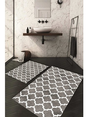 Napoli Home Dijital Baskılı Kaymaz Taban Yıkanabilir 2'li Klozet Takımı Banyo Paspası NDKZ-HS-172