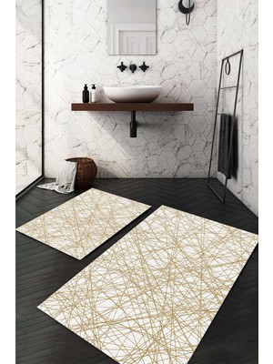 Napoli Home Dijital Baskılı Kaymaz Taban Yıkanabilir 2'li Klozet Takımı Banyo Paspası NDKZ-HT-1329