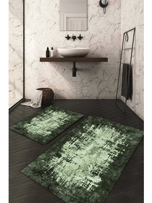 Napoli Home Dijital Baskılı Kaymaz Taban Yıkanabilir 2'li Klozet Takımı Banyo Paspası NDKZ-HT-499