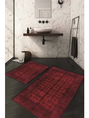 Napoli Home Dijital Baskılı Kaymaz Taban Yıkanabilir 2'li Klozet Takımı Banyo Paspası NDKZ-HT-651