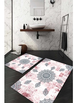 Napoli Home Dijital Baskılı Kaymaz Taban Yıkanabilir 2'li Klozet Takımı Banyo Paspası NDKZ-HT-1525