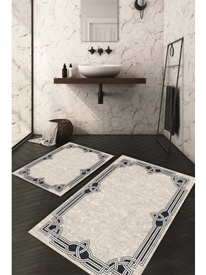 Napoli Home Dijital Baskılı Kaymaz Taban Yıkanabilir 2'li Klozet Takımı Banyo Paspası NDKZ-HT-233