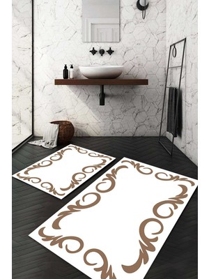 Napoli Home Dijital Baskılı Kaymaz Taban Yıkanabilir 2'li Klozet Takımı Banyo Paspası NDKZ-HT-873