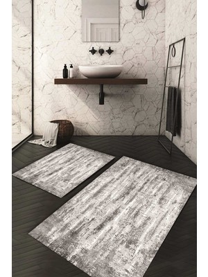 Napoli Home Dijital Baskılı Kaymaz Taban Yıkanabilir 2'li Klozet Takımı Banyo Paspası NDKZ-HT-468