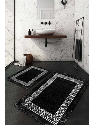 Napoli Home Dijital Baskılı Kaymaz Taban Yıkanabilir 2'li Klozet Takımı Banyo Paspası NDKZ-SD-1079