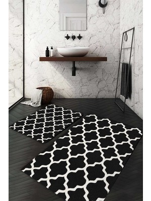 Napoli Home Dijital Baskılı Kaymaz Taban Yıkanabilir 2'li Klozet Takımı Banyo Paspası NDKZ-SD-515