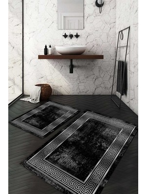 Napoli Home Dijital Baskılı Kaymaz Taban Yıkanabilir 2'li Klozet Takımı Banyo Paspası NDKZ-SD-870