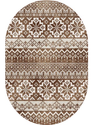 Napoli Home Dijital Baskılı Kaymaz Taban Yıkanabilir Oval 2'li Klozet Takımı Banyo Paspası NOKZ-HT-990