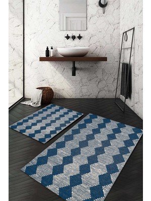 Napoli Home Dijital Baskılı Kaymaz Taban Yıkanabilir 2'li Klozet Takımı Banyo Paspası Ndkz-Sm-13