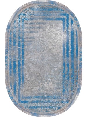 Napoli Home Dijital Baskılı Kaymaz Taban Yıkanabilir Oval 2'li Klozet Takımı Banyo Paspası NOKZ-SD-235