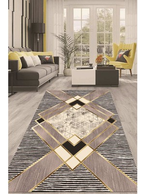 Napoli Home Dijital Kaymaz Taban Yıkanabilir Modern Renkli Salon Halısı Mutfak Halısı Yolluk ND-HT-1073