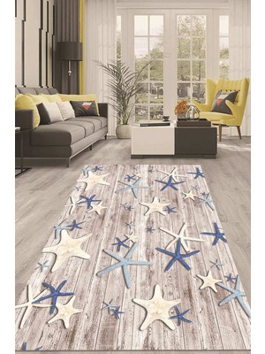 Napoli Home Dijital Kaymaz Taban Yıkanabilir Modern Renkli Salon Halısı Mutfak Halısı Yolluk ND-HT-1052