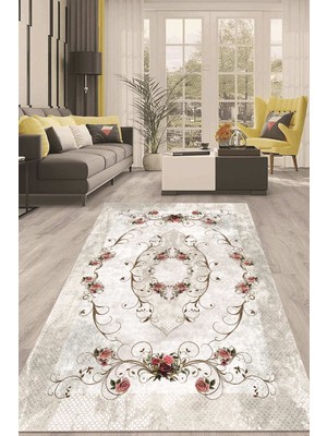Dijital Kaymaz Taban Yıkanabilir Modern Renkli Salon Halısı Mutfak Halısı Yolluk ND-HT-145