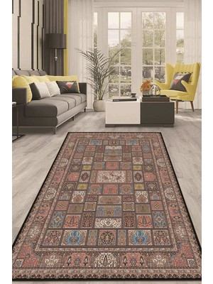 Napoli Home Dijital Kaymaz Taban Yıkanabilir Modern Renkli Salon Halısı Mutfak Halısı Yolluk Nd-Ht-58