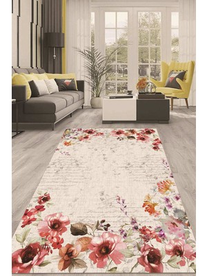 Napoli Home Dijital Kaymaz Taban Yıkanabilir Modern Renkli Salon Halısı Mutfak Halısı Yolluk ND-HT-303