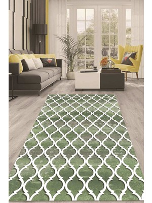 Napoli Home Dijital Kaymaz Taban Yıkanabilir Modern Renkli Salon Halısı Mutfak Halısı Yolluk ND-HT-1287