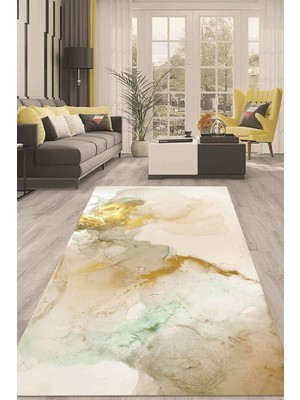 Napoli Home Dijital Kaymaz Taban Yıkanabilir Modern Renkli Salon Halısı Mutfak Halısı Yolluk ND-HT-311
