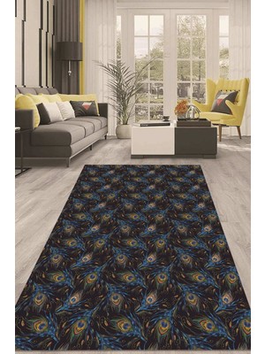 Napoli Home Dijital Kaymaz Taban Yıkanabilir Modern Renkli Salon Halısı Mutfak Halısı Yolluk ND-HT-475