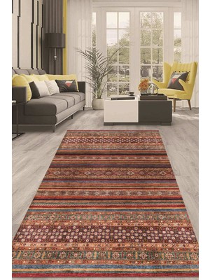 Napoli Home Dijital Kaymaz Taban Yıkanabilir Modern Renkli Salon Halısı Mutfak Halısı Yolluk ND-HT-649