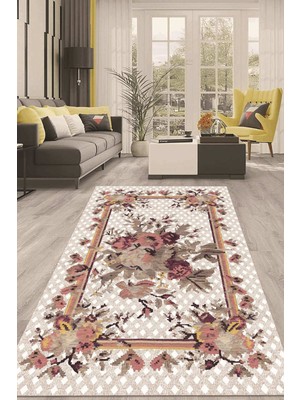 Napoli Home Dijital Kaymaz Taban Yıkanabilir Modern Renkli Salon Halısı Mutfak Halısı Yolluk ND-HT-451