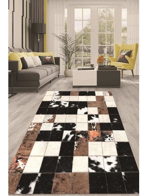 Napoli Home Dijital Kaymaz Taban Yıkanabilir Modern Renkli Salon Halısı Mutfak Halısı Yolluk ND-HT-346