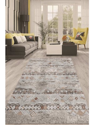 Napoli Home Dijital Kaymaz Taban Yıkanabilir Modern Renkli Salon Halısı Mutfak Halısı Yolluk ND-HT-703