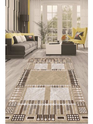 Napoli Home Dijital Kaymaz Taban Yıkanabilir Modern Renkli Salon Halısı Mutfak Halısı Yolluk ND-HT-940