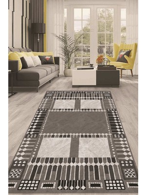 Napoli Home Dijital Kaymaz Taban Yıkanabilir Modern Renkli Salon Halısı Mutfak Halısı Yolluk ND-HT-939