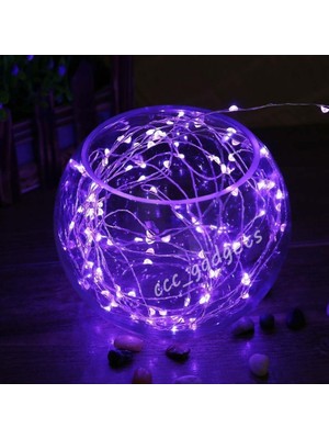 Kuzey 2 Metre Mor Pilli LED Işık Mor LED Işık Mor Yılbaşı Ağacı Işığı Mor Noel Işığı Purple Christmas LED Light Parlak Peri LED Işık