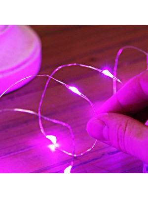 Kuzey 2 Metre Pembe Pilli LED Işık Pembe LED Işık Pembe Yılbaşı Ağacı Işığı Pembe Noel Işığı Pink Christmas LED Light Parlak Peri LED Işık