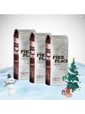Starbucks Yılbaşı Paketi Pike Place Roast Çekirdek Kahve 250 gr x 3