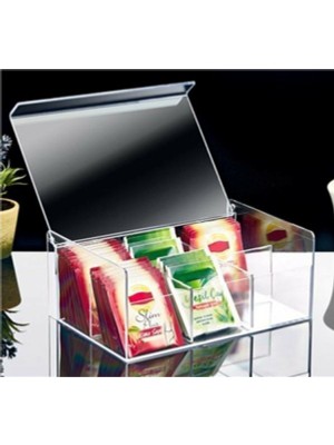Reyap Group Çay Kutusu 6 Bölmeli Kapaklı Poşet Bitki Çayı Saklama Kabı