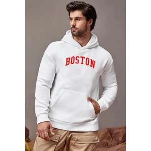 Unisex Boston Baskılı Sweatshirt