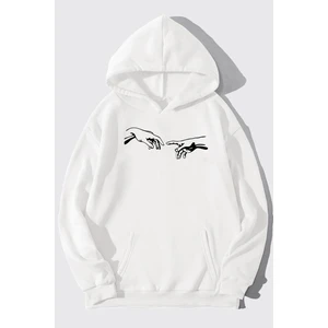 Unisex Michelangelo Baskılı Sweatshirt