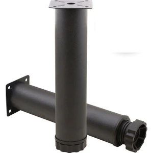 Akça Ayarlanabilir Mobilya Kanepe Koltuk Baza Yükseltme Yükseltici Ayağı Metal Ayakları 25 Cm Siyah