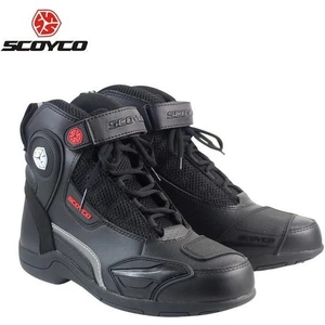 MT015 Korumalı Siyah Kısa Motosiklet Bot