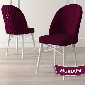 Ritim Serisi, Beyaz Gürgen Ayaklı, 1.sınıf Babyface Ithal Kumaş Sandalye, 1 Adet Gold Halkalı