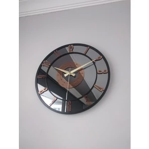 Harika Crown Gerçek Aynalı Dekoratif Duvar Saati (50 Cm)