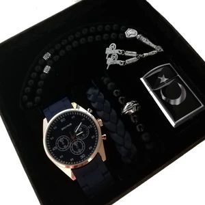 Serbest Moda Erkek Saat Hediye Seti Babalar Günü Doğum Günü Hediyesi Sevgiliye Hediye Erkek Kol Saati