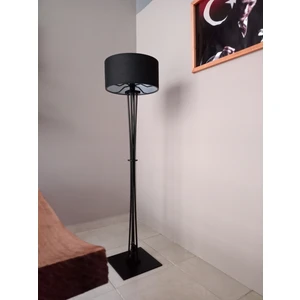 Balsa Dekor Ahşap Lambader SİYAH