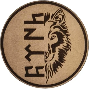 Seyhan Askeri Malzeme Kurt Göktürkçe Türk - Deri Peç - Arma - Askeri Patch