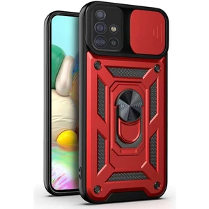 Samsung Galaxy A51 Kılıf Yüzüklü Standlı Kamera Korumalı Pars