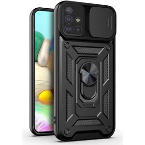 Samsung Galaxy A51 Kılıf Yüzüklü Standlı Kamera Korumalı Pars