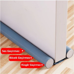 Luti Concept Kapı Altı Soğuk Kesici Toz Rüzgar Ses Önleyici Çift Taraflı Isı Yalıtım Süngeri Kapı Fitili 3 Adet