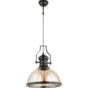 Lampaluce Gladiatore Klasik Tekli Metal ve Camlı Sarkıt Siyah 25 x 70 Cm