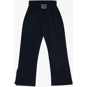 Kız Çocuk Eşofman Altı Paçası Yırtmaçlı 8-14 Yaş, Lacivert