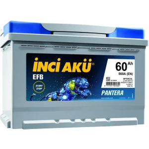 Inci Akü (Start-Stop) Efb Pantera 12V 60AH 560CCA