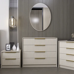 Kale Luxe Aynalı 4ç Şifonyer - Kumtaşı