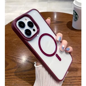 Pirok Store iPhone 14 Pro Max (6.7) Uyumlu Magsafe Manyetik Kablosuz Şeffaf Kılıf